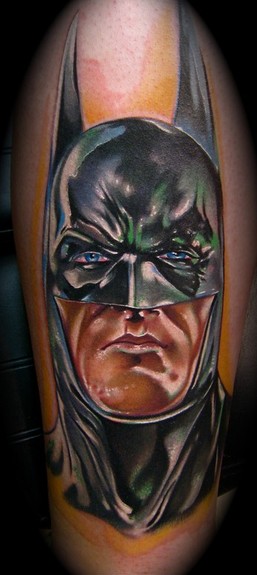 Mike Demasi - Batman color portrait tattoo
